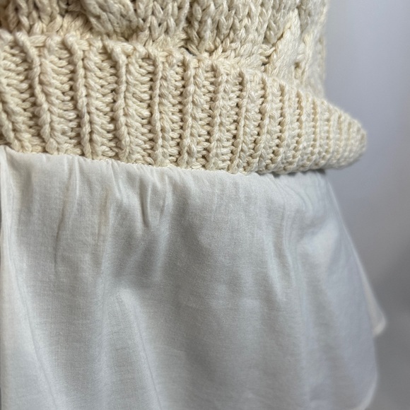 Anthropologie Cream Knit/Layered Top - Picture 5 of 16